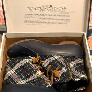 Plaid Sperry Duck Boots